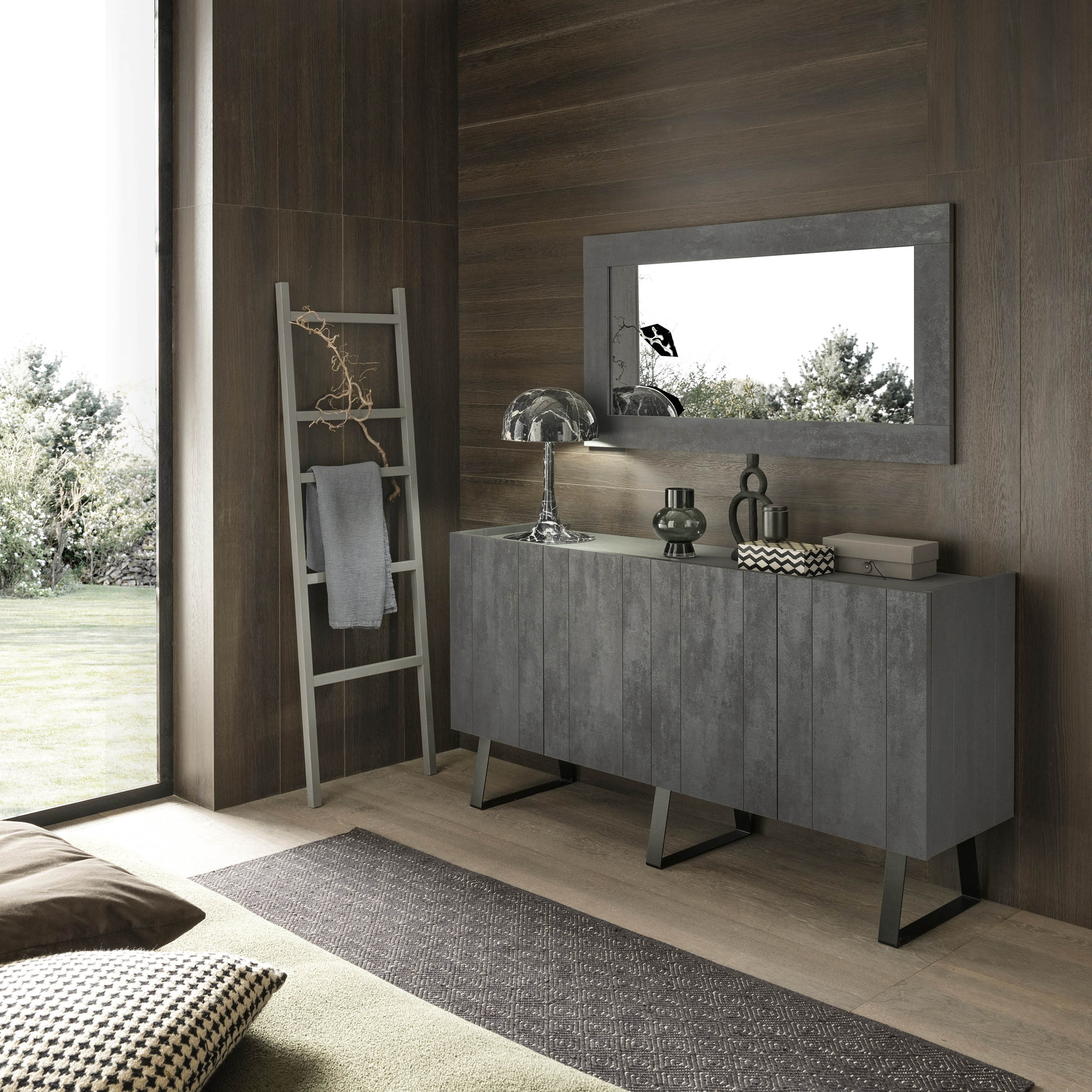 Ciment foncé / 160 x 84 x 42