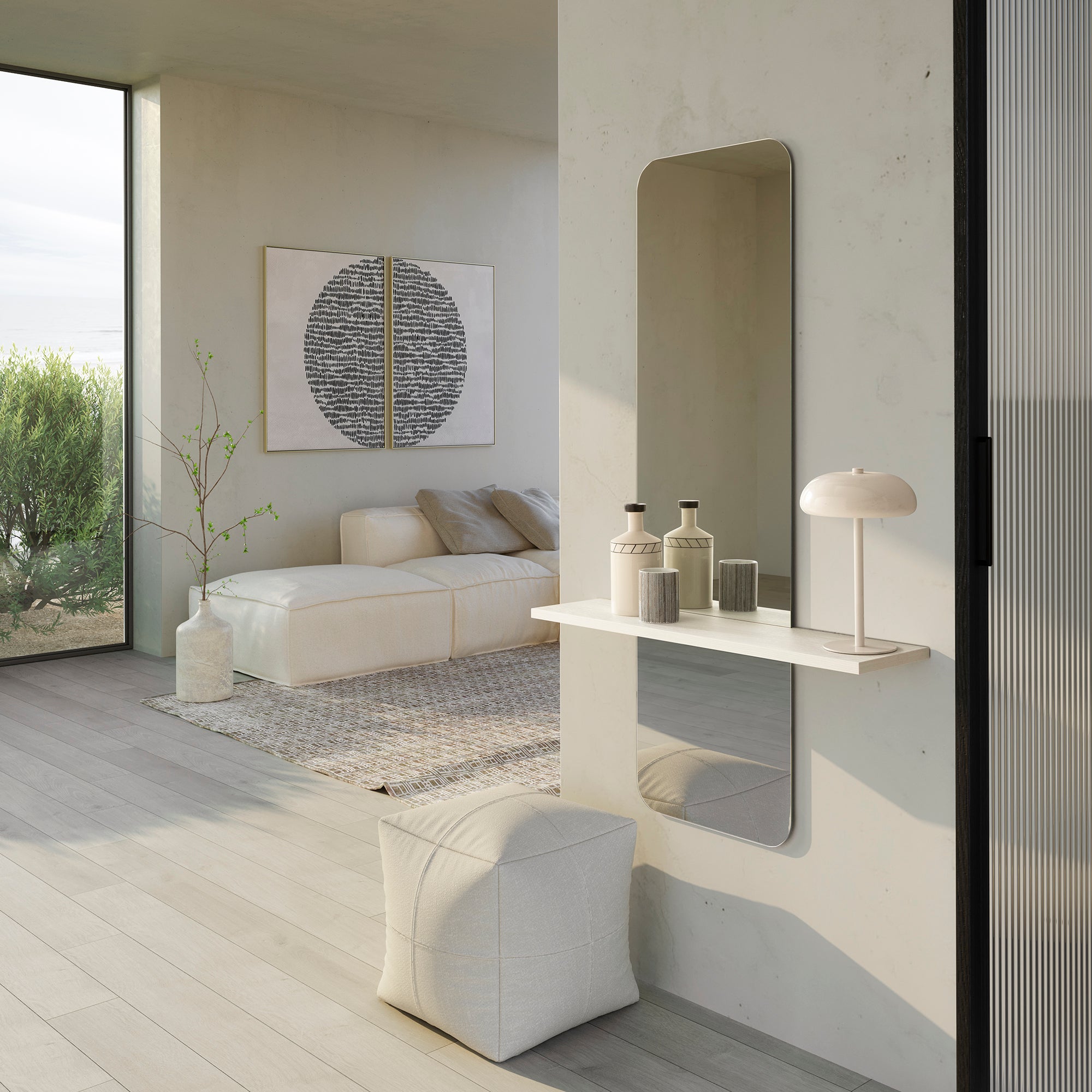 Bianco Frassinato / 130 x 80 x 19