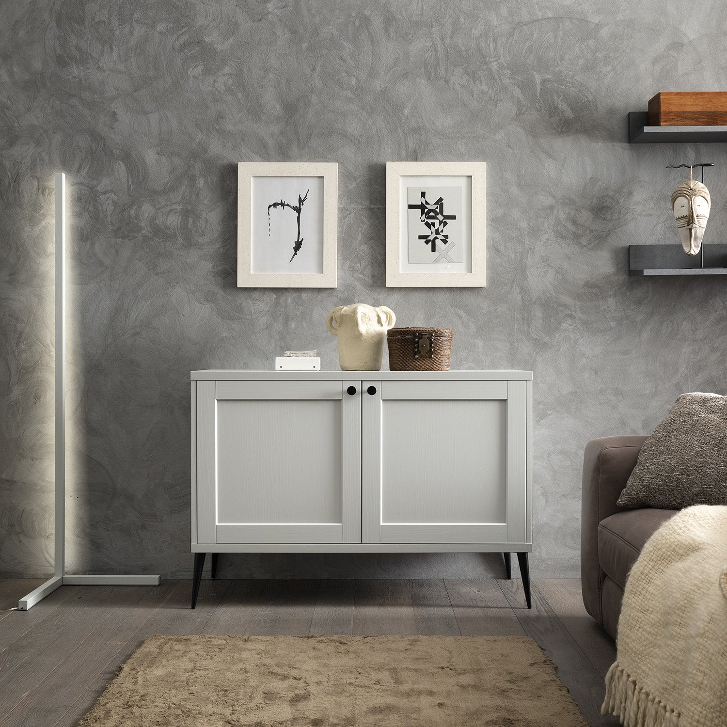 Gris clair / 120 x 84 x 45