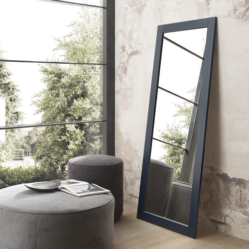 Miroir de sol Modern, 160 x 60, Bleu Nuit