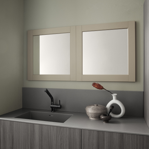 Wall Mirror Modern, 60 x 60, Dove Grey