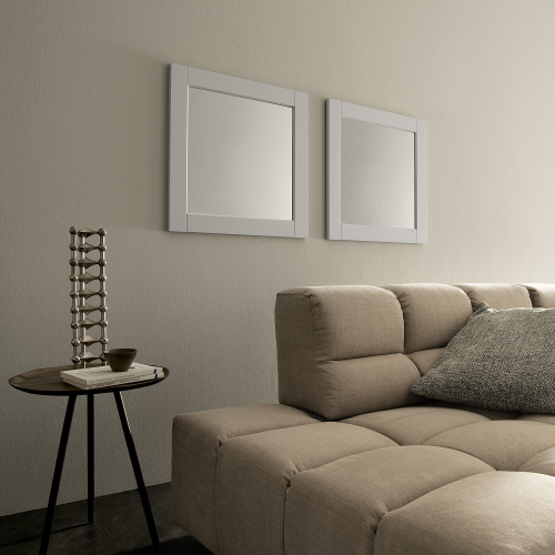 Wall Mirror Modern, 60 x 60, Light Grey