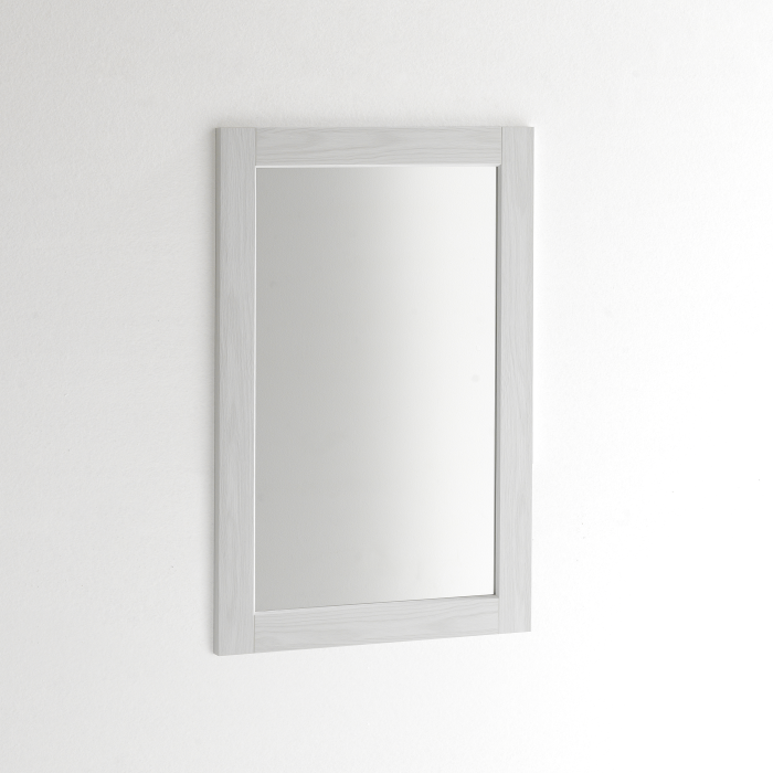Specchiera da Parete Modern, 90 x 60, Bianco Frassinato