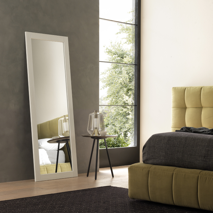 Miroir de sol Modern, 160 x 60, Frêne Blanc