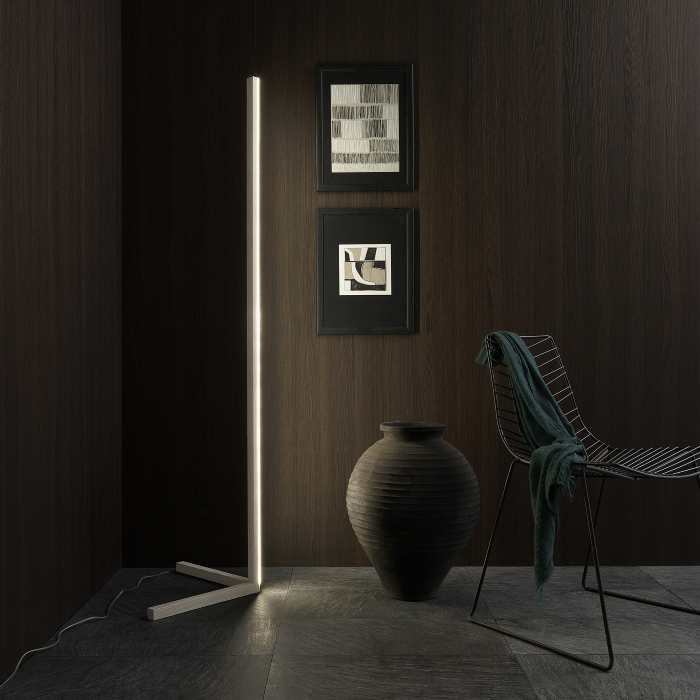 Lampada da Terra Modern, 160 x 40, Frassino Crema
