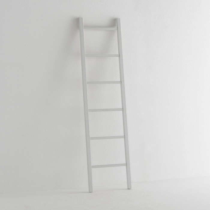 Dekorative Leiter Modern, 160 x 40, Esche Weiß