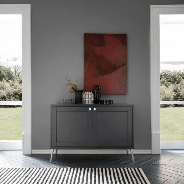 Wohnzimmer-Sideboard Modern, 120 x 45 x 84, Nachtblau