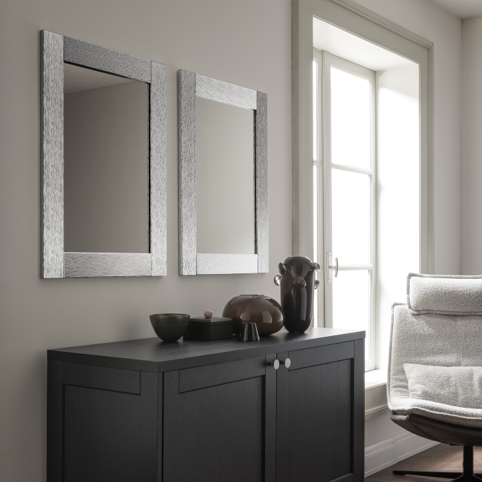 Espejo de pared Luxury, 76 x 56, Plata Pulida